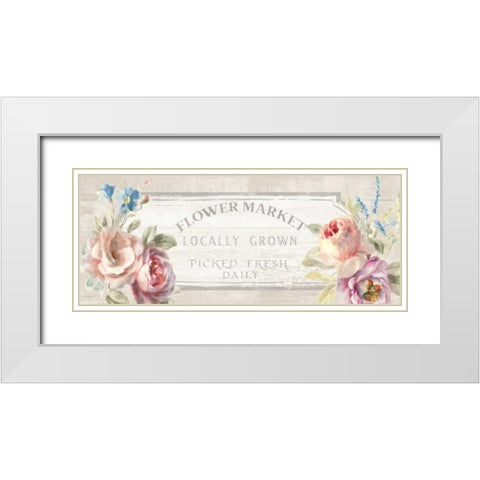 Cottage Garden VIII on Wood v2 White Modern Wood Framed Art Print with Double Matting by Nai, Danhui