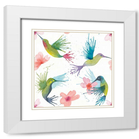 Flit Pattern III White Modern Wood Framed Art Print with Double Matting by DeNeige, Elyse