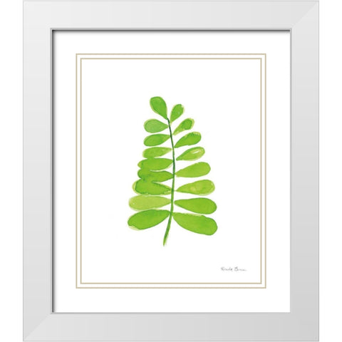 Fresh and Green II White Modern Wood Framed Art Print with Double Matting by Zaman, Farida