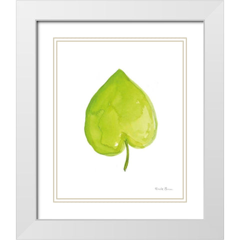 Fresh and Green III White Modern Wood Framed Art Print with Double Matting by Zaman, Farida