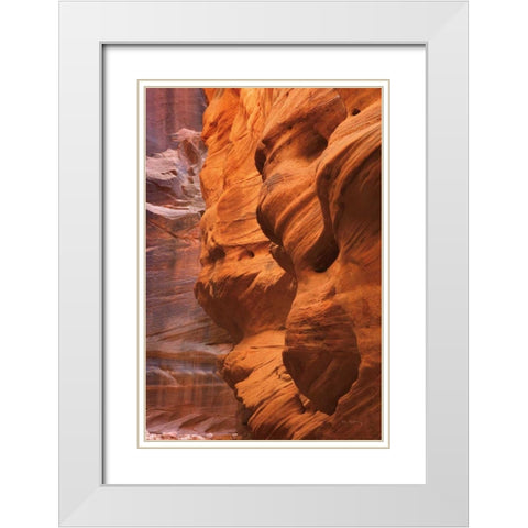 Buckskin Gulch III White Modern Wood Framed Art Print with Double Matting by Majchrowicz, Alan
