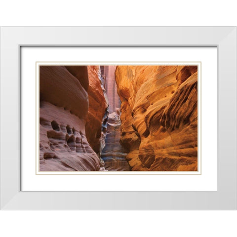 Buckskin Gulch V White Modern Wood Framed Art Print with Double Matting by Majchrowicz, Alan