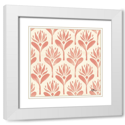 Spring Botanical Pattern IVB White Modern Wood Framed Art Print with Double Matting by Penner, Janelle