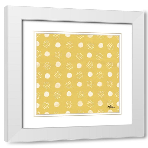 Spring Botanical Pattern VID White Modern Wood Framed Art Print with Double Matting by Penner, Janelle