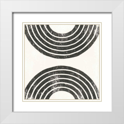 Over the Rainbow BW I White Modern Wood Framed Art Print with Double Matting by Hershey, Moira