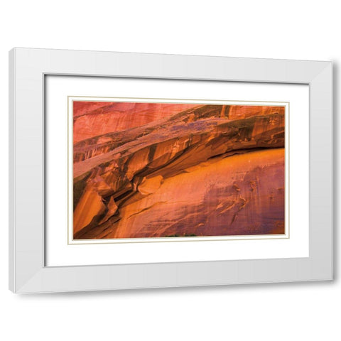 Neon Canyon II White Modern Wood Framed Art Print with Double Matting by Majchrowicz, Alan