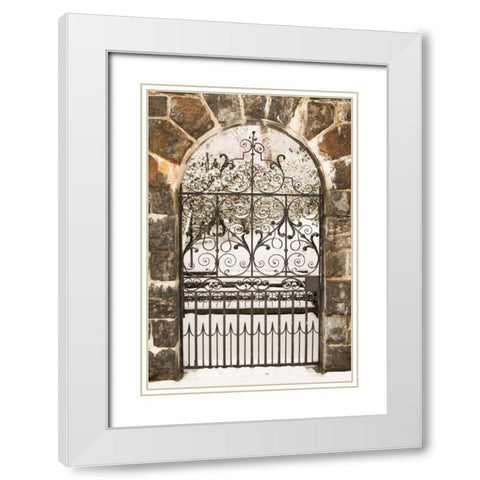 Winterthur Gate White Modern Wood Framed Art Print with Double Matting by Aledanda