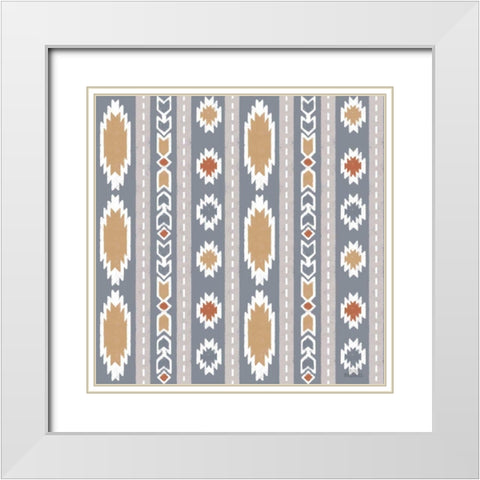 Gone Glamping Pattern IIC White Modern Wood Framed Art Print with Double Matting by Marshall, Laura