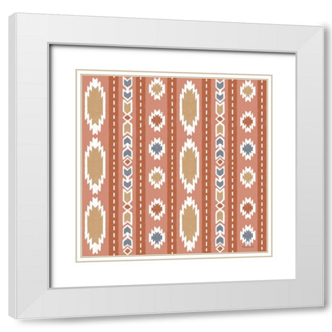 Gone Glamping Pattern IID White Modern Wood Framed Art Print with Double Matting by Marshall, Laura