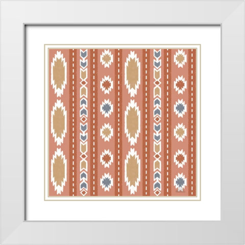 Gone Glamping Pattern IID White Modern Wood Framed Art Print with Double Matting by Marshall, Laura