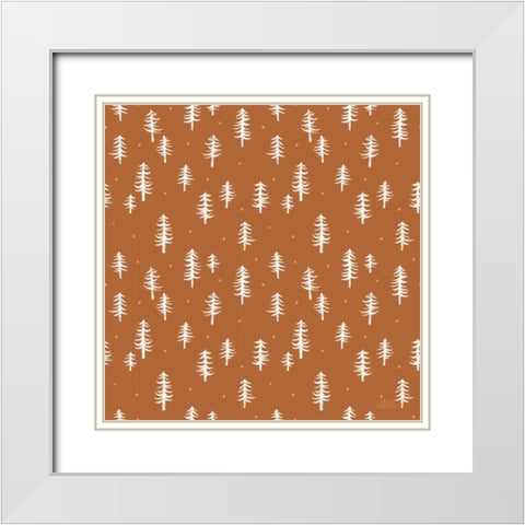 Gone Glamping Pattern IIIB White Modern Wood Framed Art Print with Double Matting by Marshall, Laura