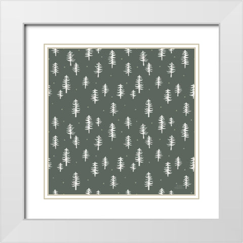 Gone Glamping Pattern IIID White Modern Wood Framed Art Print with Double Matting by Marshall, Laura