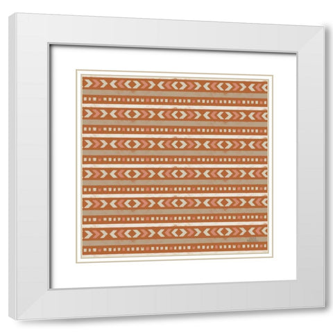 Gone Glamping Pattern IVB White Modern Wood Framed Art Print with Double Matting by Marshall, Laura