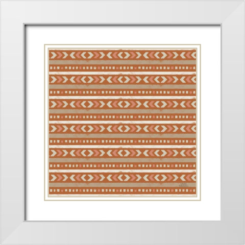 Gone Glamping Pattern IVB White Modern Wood Framed Art Print with Double Matting by Marshall, Laura