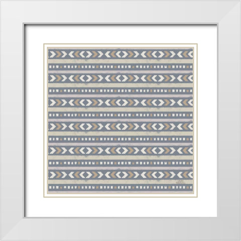 Gone Glamping Pattern IVC White Modern Wood Framed Art Print with Double Matting by Marshall, Laura