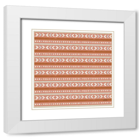 Gone Glamping Pattern IVD White Modern Wood Framed Art Print with Double Matting by Marshall, Laura