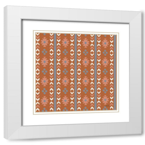 Gone Glamping Pattern VB White Modern Wood Framed Art Print with Double Matting by Marshall, Laura