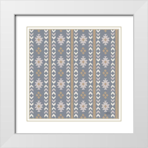 Gone Glamping Pattern VC White Modern Wood Framed Art Print with Double Matting by Marshall, Laura