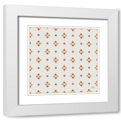 Gone Glamping Pattern VIIA White Modern Wood Framed Art Print with Double Matting by Marshall, Laura