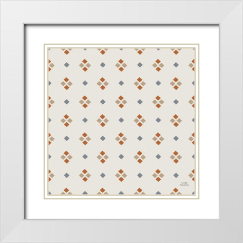 Gone Glamping Pattern VIIA White Modern Wood Framed Art Print with Double Matting by Marshall, Laura