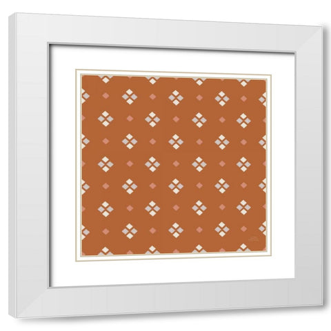 Gone Glamping Pattern VIIB White Modern Wood Framed Art Print with Double Matting by Marshall, Laura