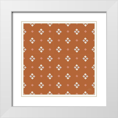 Gone Glamping Pattern VIIB White Modern Wood Framed Art Print with Double Matting by Marshall, Laura