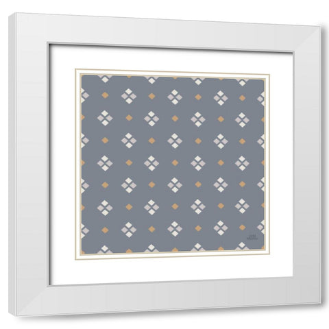 Gone Glamping Pattern VIIC White Modern Wood Framed Art Print with Double Matting by Marshall, Laura
