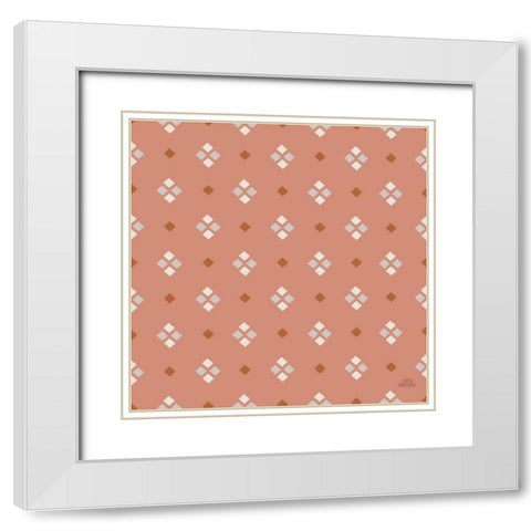 Gone Glamping Pattern VIID White Modern Wood Framed Art Print with Double Matting by Marshall, Laura