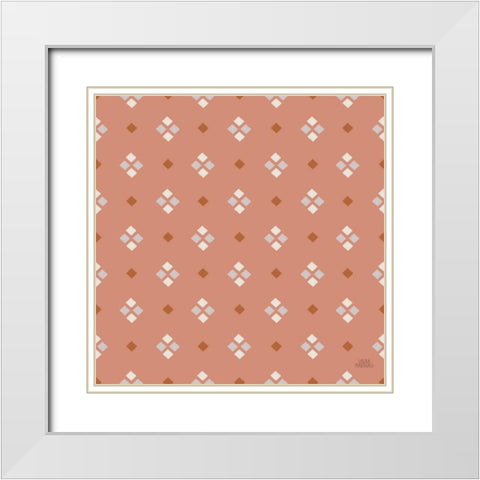 Gone Glamping Pattern VIID White Modern Wood Framed Art Print with Double Matting by Marshall, Laura