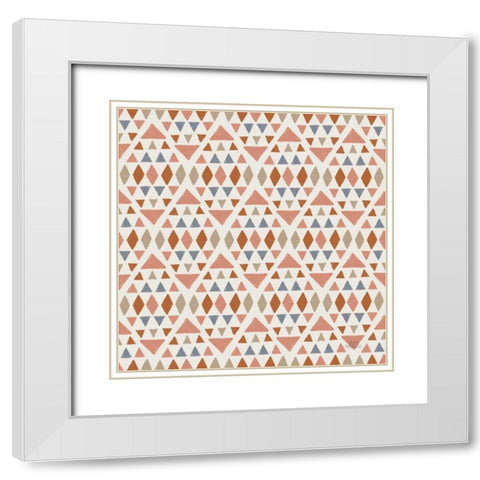 Gone Glamping Pattern VIIIA White Modern Wood Framed Art Print with Double Matting by Marshall, Laura