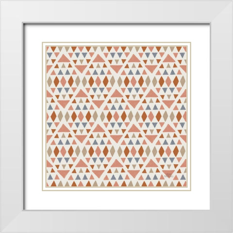 Gone Glamping Pattern VIIIA White Modern Wood Framed Art Print with Double Matting by Marshall, Laura