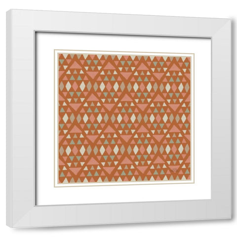 Gone Glamping Pattern VIIIB White Modern Wood Framed Art Print with Double Matting by Marshall, Laura