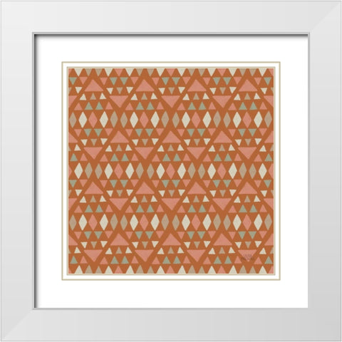 Gone Glamping Pattern VIIIB White Modern Wood Framed Art Print with Double Matting by Marshall, Laura