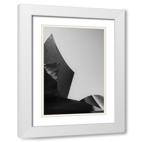 Skyscraper I White Modern Wood Framed Art Print with Double Matting by Aledanda