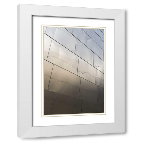 Skyscraper IV White Modern Wood Framed Art Print with Double Matting by Aledanda