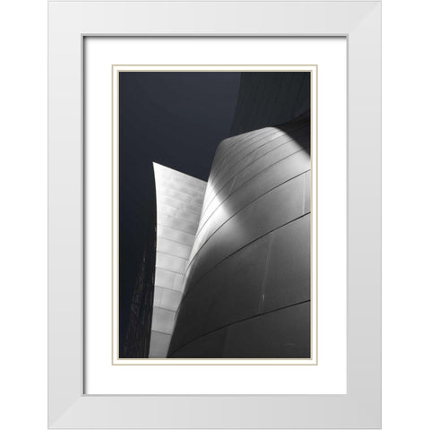 Skyscraper V White Modern Wood Framed Art Print with Double Matting by Aledanda