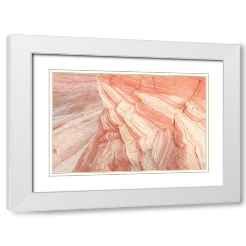 Coyote Buttes VII Blush White Modern Wood Framed Art Print with Double Matting by Majchrowicz, Alan