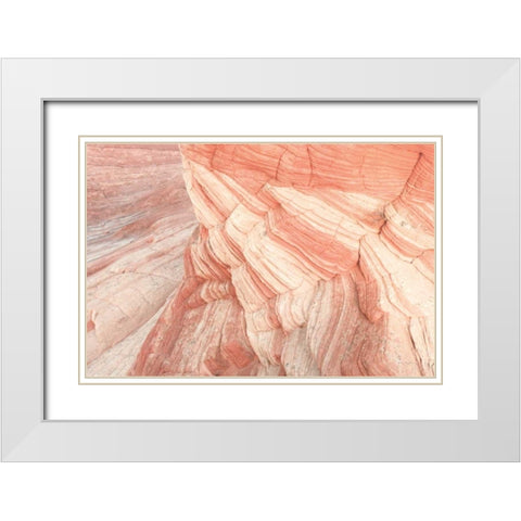 Coyote Buttes VII Blush White Modern Wood Framed Art Print with Double Matting by Majchrowicz, Alan
