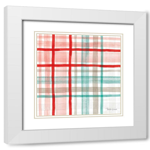 Paws of Love Pattern V White Modern Wood Framed Art Print with Double Matting by Grove, Beth