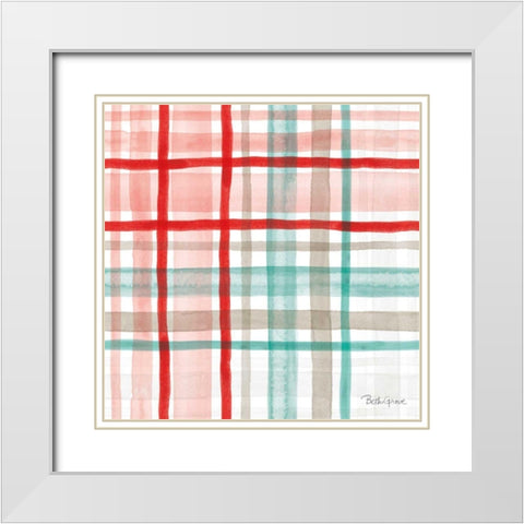 Paws of Love Pattern V White Modern Wood Framed Art Print with Double Matting by Grove, Beth