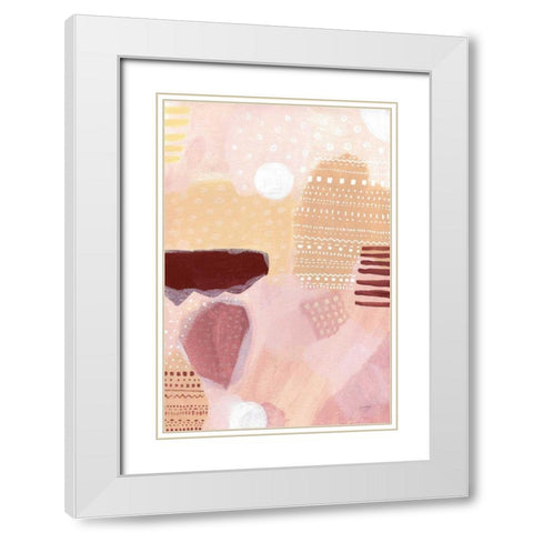 Terracotta Tribal White Modern Wood Framed Art Print with Double Matting by Mack, Lynn