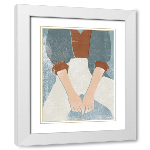 Casual II White Modern Wood Framed Art Print with Double Matting by Hershey, Moira