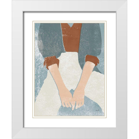 Casual II White Modern Wood Framed Art Print with Double Matting by Hershey, Moira