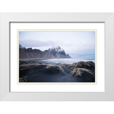 Stokksnes White Modern Wood Framed Art Print with Double Matting by Marshall, Laura