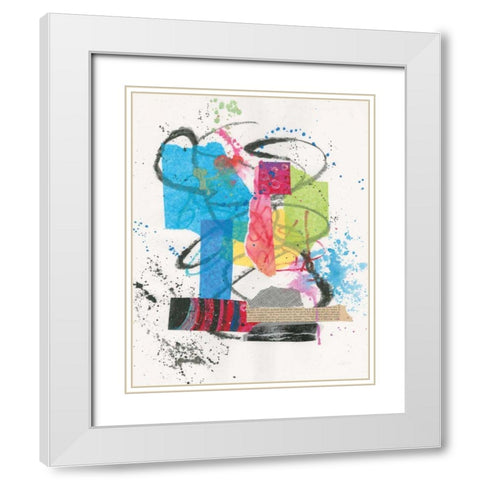 Experimental II White Modern Wood Framed Art Print with Double Matting by Prahl, Courtney