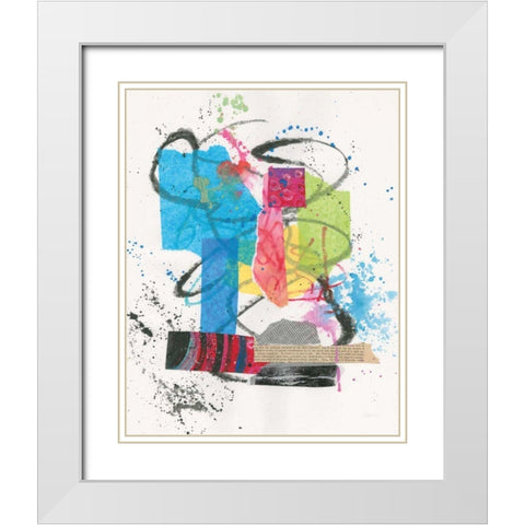 Experimental II White Modern Wood Framed Art Print with Double Matting by Prahl, Courtney