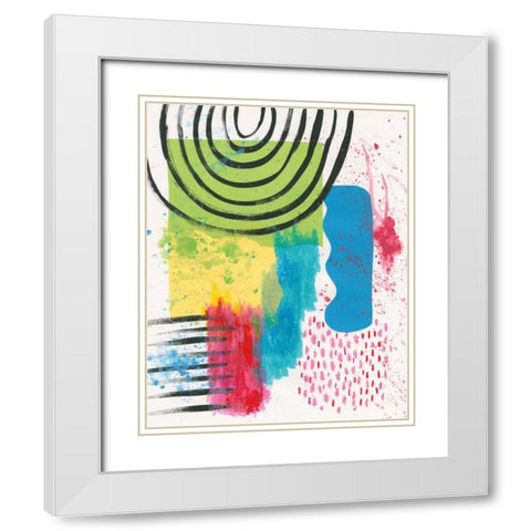 Experimental III White Modern Wood Framed Art Print with Double Matting by Prahl, Courtney
