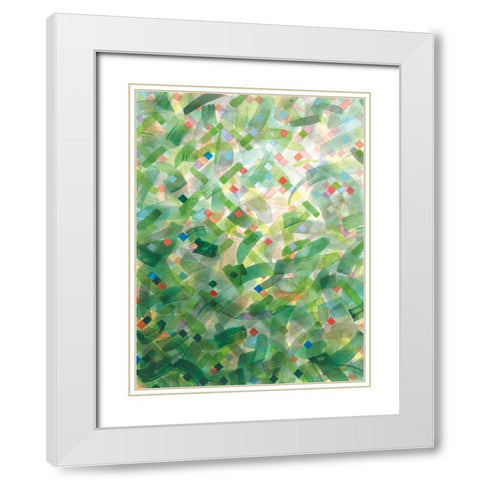 Jungle Abstract I White Modern Wood Framed Art Print with Double Matting by Nai, Danhui