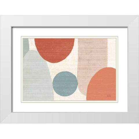 Spring Costa Del Sol I Muted Crop White Modern Wood Framed Art Print with Double Matting by Mullan, Michael