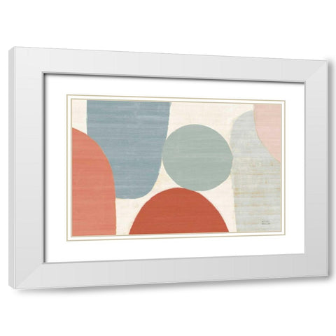 Spring Costa Del Sol II Muted Crop White Modern Wood Framed Art Print with Double Matting by Mullan, Michael